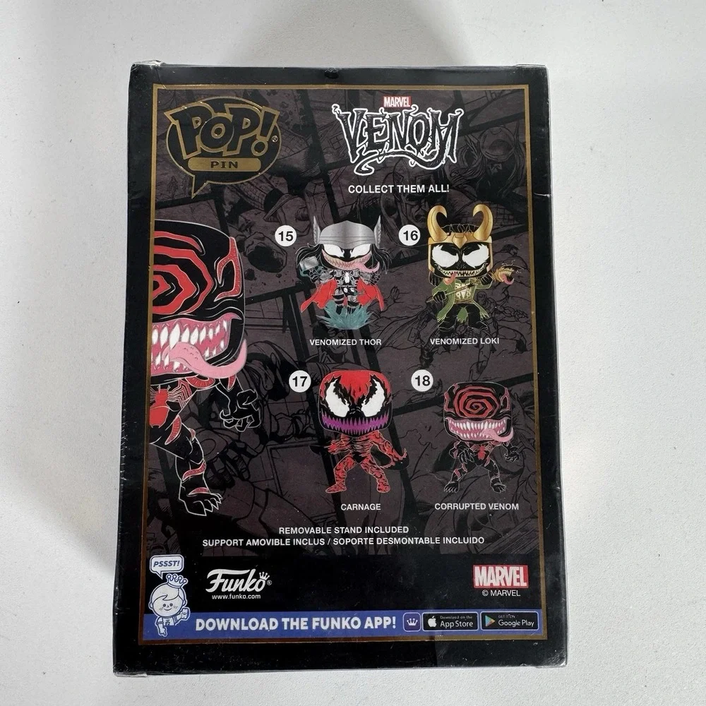 Funko Pop! Pin Marvel Venom #18 Corrupted Venom Enamel Pin Figure Collectible Ne